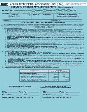 ltai sticker|Vehicle Sticker Application Form 2020 .